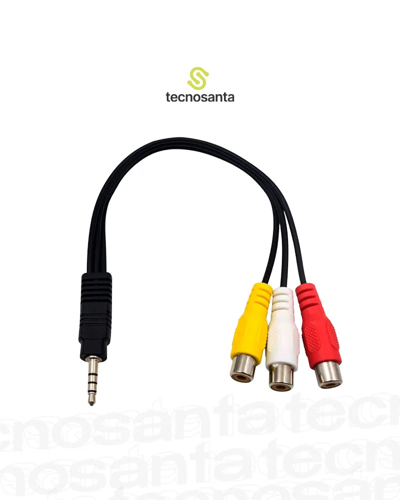 Cable Auxiliar A Rca 3x1 Aux 3.5mm De Audio Video