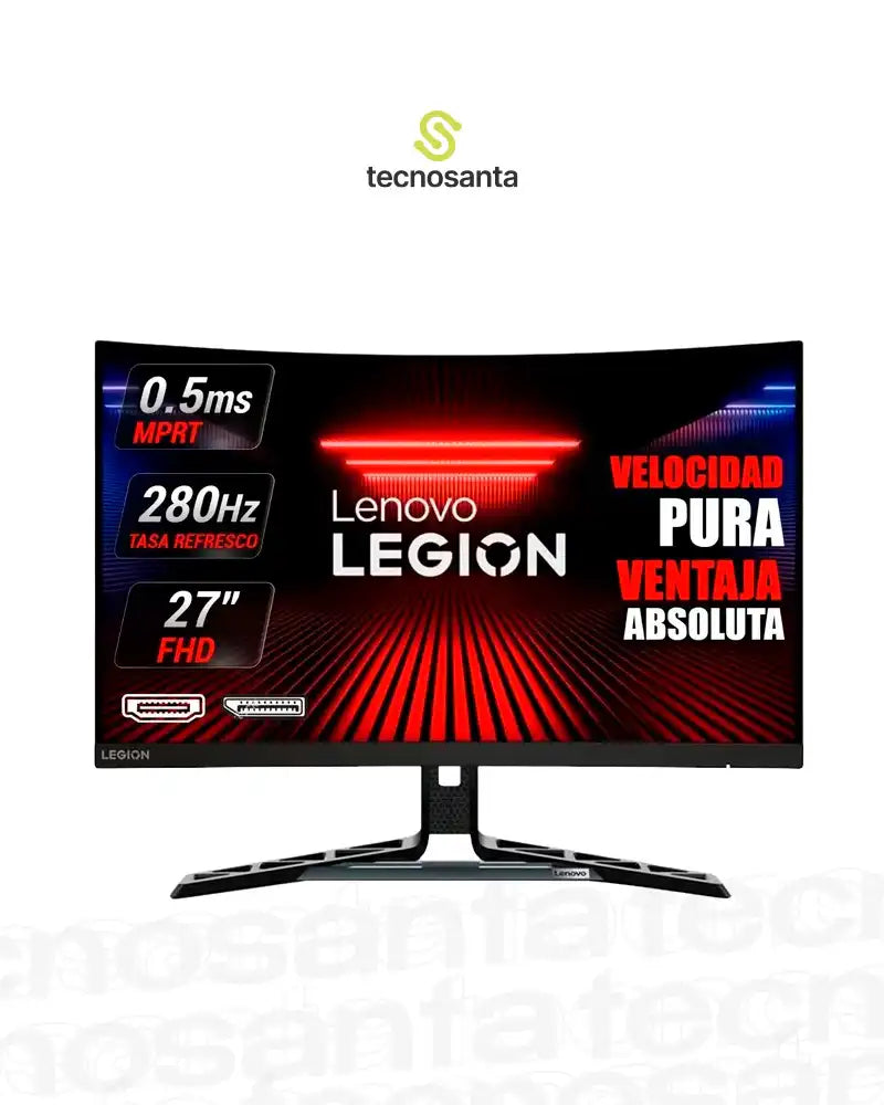MONITOR LENOVO LEGION 27" CURVO R27FC-30 - FHD - REFRESCO 280HZ - 0,5MS - HDMI - DISPLAY PORT - BASE LTPS (ALTURA AJUSTABLE - PIVOT - INCLINACION)