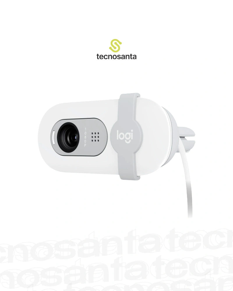 CAMARA WEB LOGITECH BRIO 100 - FHD 1080P - 2MP -CAMPO VISUAL 58° - MICROFONO OMNIDIRECCIONAL - USB-A - BLANCA