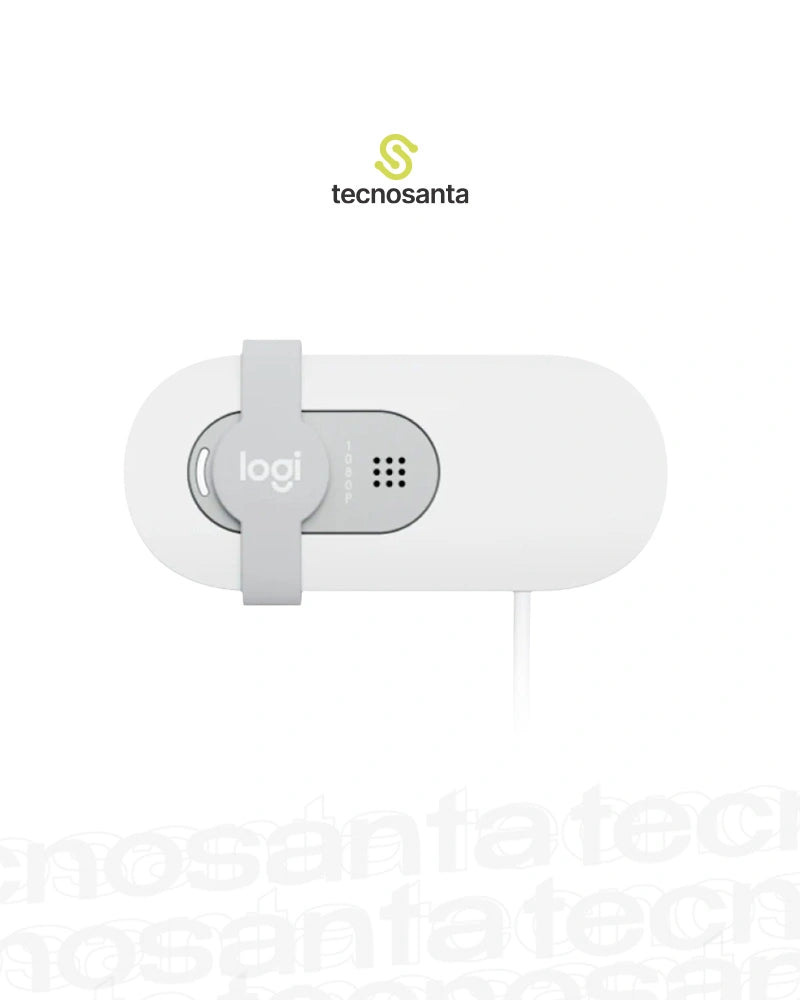 CAMARA WEB LOGITECH BRIO 100 - FHD 1080P - 2MP -CAMPO VISUAL 58° - MICROFONO OMNIDIRECCIONAL - USB-A - BLANCA