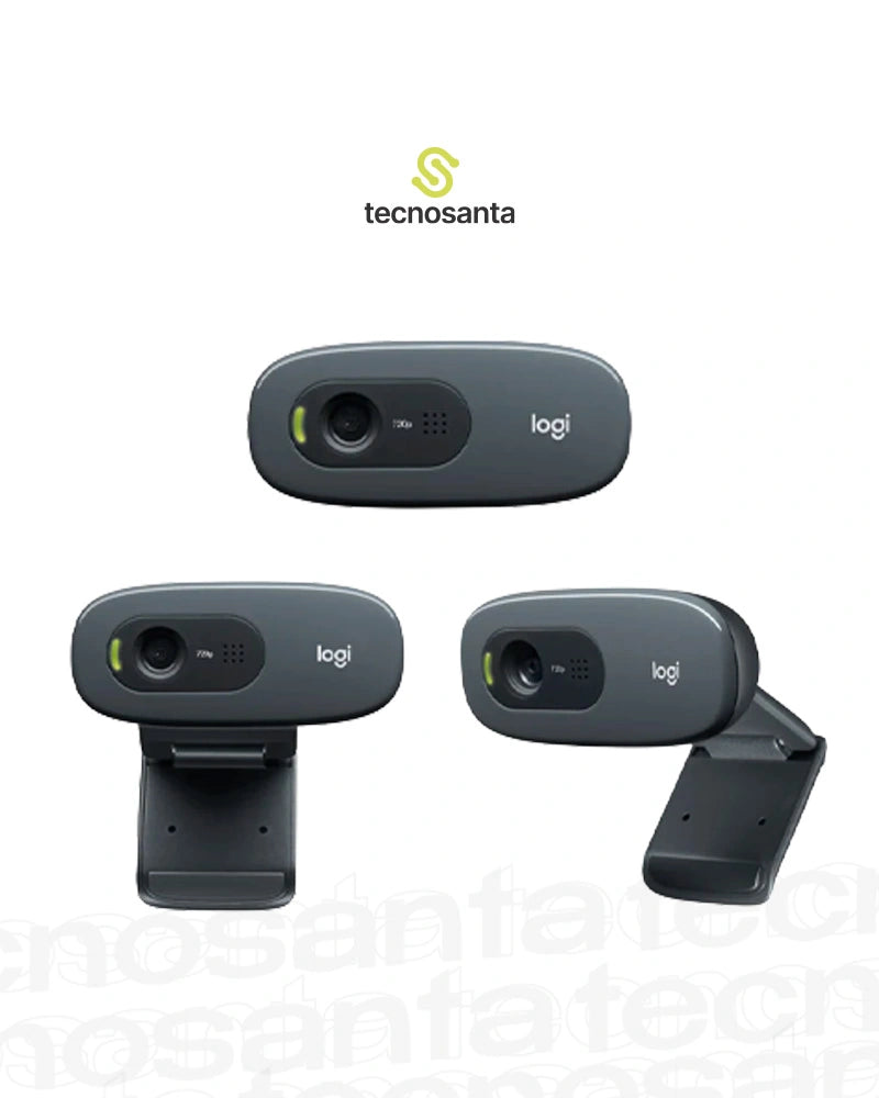 CAMARA WEB LOGITECH C270 - HD 720P - CAMPO VISUAL 55° - MICROFONO MONO INTREGRADO - USB-A - NEGRA