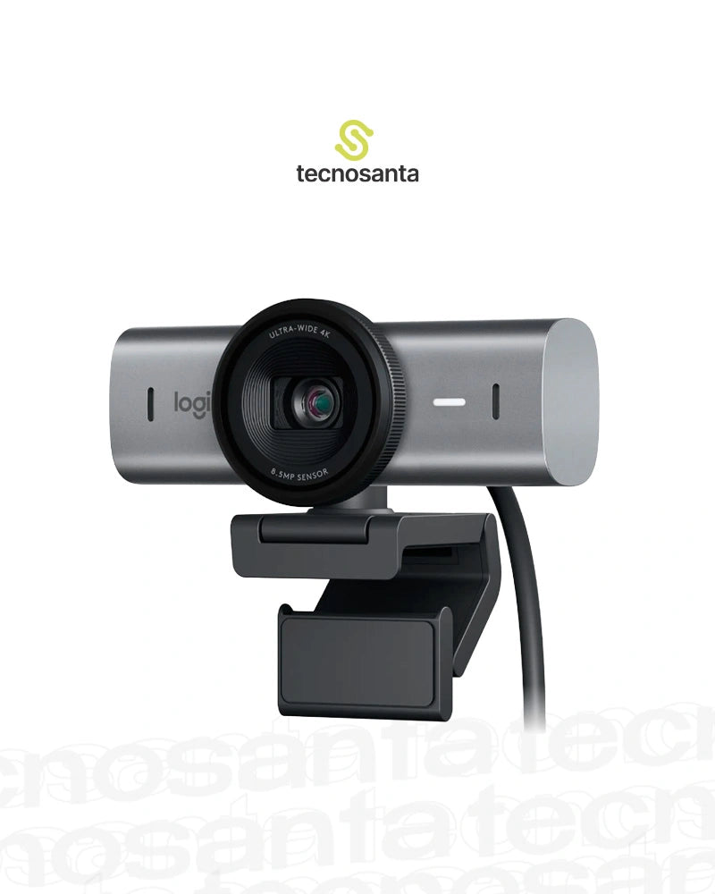 CAMARA WEB LOGITECH MX BRIO - UHD 4K/30 FPS - CAMPO VISUAL 90°/78°/65° - 2 MICROFONOS - USB-C - NEGRA - CON CLIP Y TAPA - LENTE EN CRISTAL