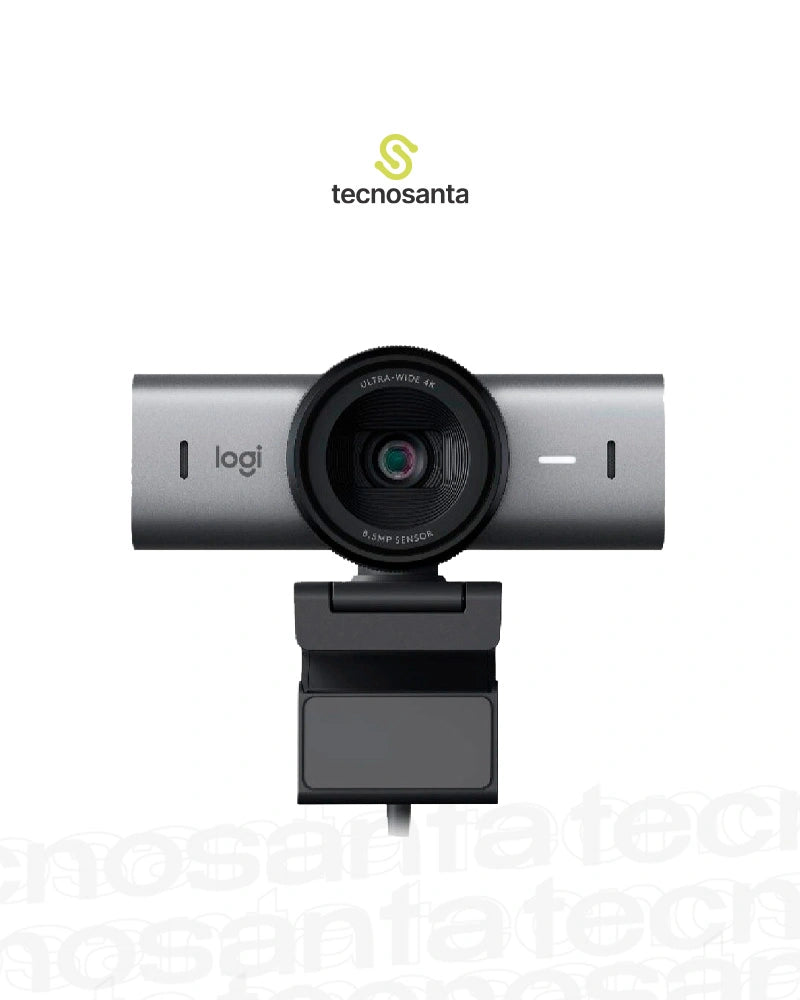 CAMARA WEB LOGITECH MX BRIO - UHD 4K/30 FPS - CAMPO VISUAL 90°/78°/65° - 2 MICROFONOS - USB-C - NEGRA - CON CLIP Y TAPA - LENTE EN CRISTAL