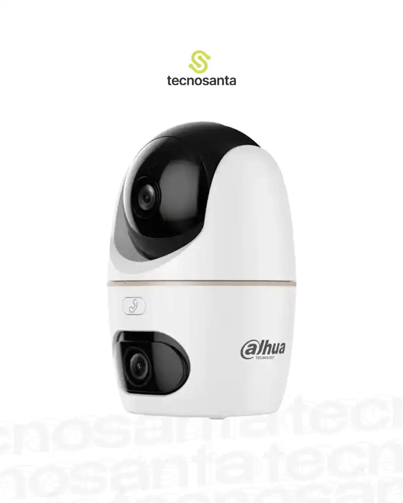 DAHUA DH-H3D - DOBLE LENTE 3MP 2K - VISTA 360 - INC MICROFONO Y ALTAVOZ - BOTON DE LLAMADA - HASTA 256GB - DETECCION AI - WIFI 6 DUAL BAND - RJ45