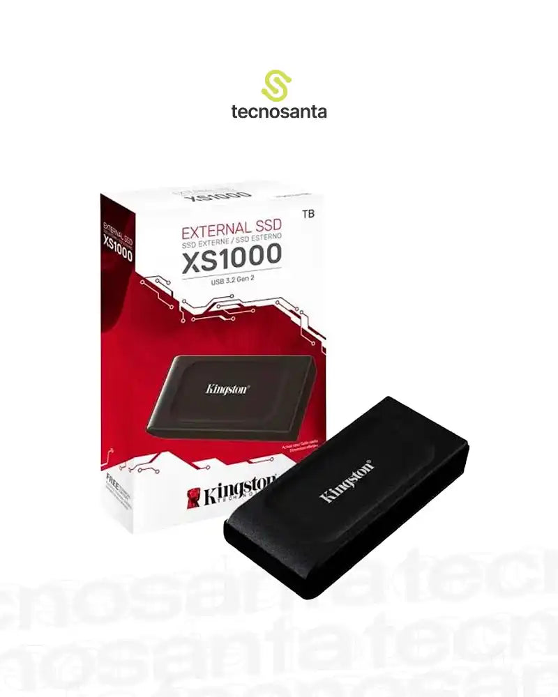 DISCO DE ESTADO SOLIDO EXTERNO KINGSTON XS1000 - 1 TERA - USB 3,2 - NEGRO