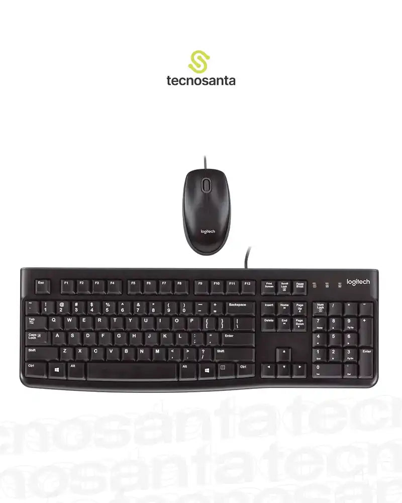 Combo Teclado+Mouse Logitech MK120 Alámbrico USB Negro