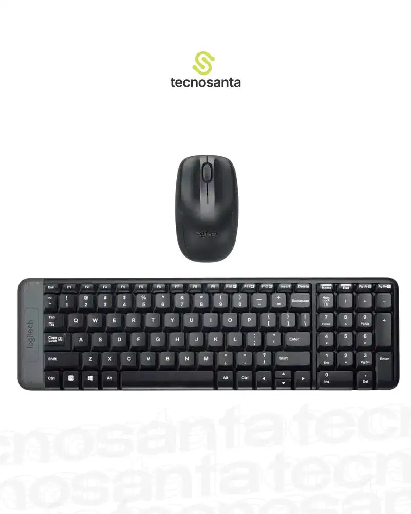 Combo Teclado+Mouse Logitech MK220 Inalámbrico Negro