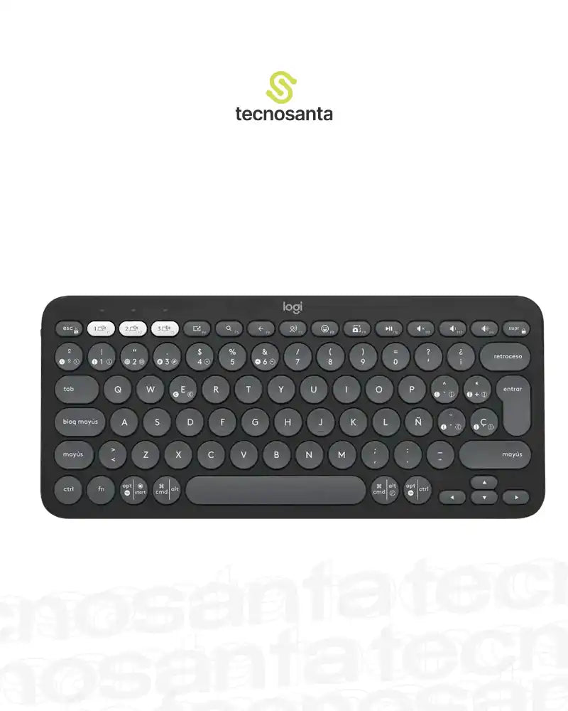 Teclado Logitech Pebble Keys 2 K380S Inalámbrico BT Silencioso Compacto