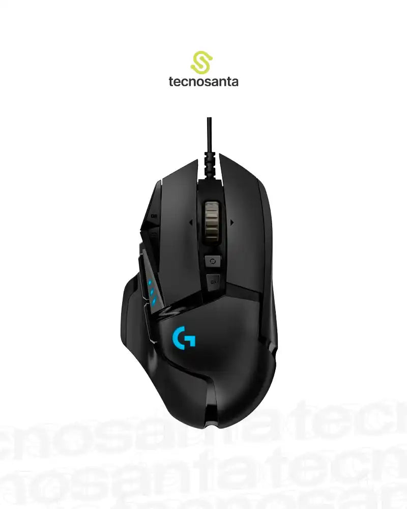 MOUSE GAMING LOGITECH G502 HERO LIGHTSYNC RGB- NEGRO - USB - ALAMBRICO - 11 BOTONES PROG - RESOL.100 /25600 DPI - 1000 HZ (1MS)- PESO AJUSTABLE