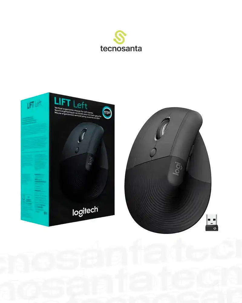 MOUSE LOGITECH LIFT VERTICAL - ERGONOMICO - INALAMBRICO - BLUETOOTH - 6 BOTONES - USB - GRAFITO