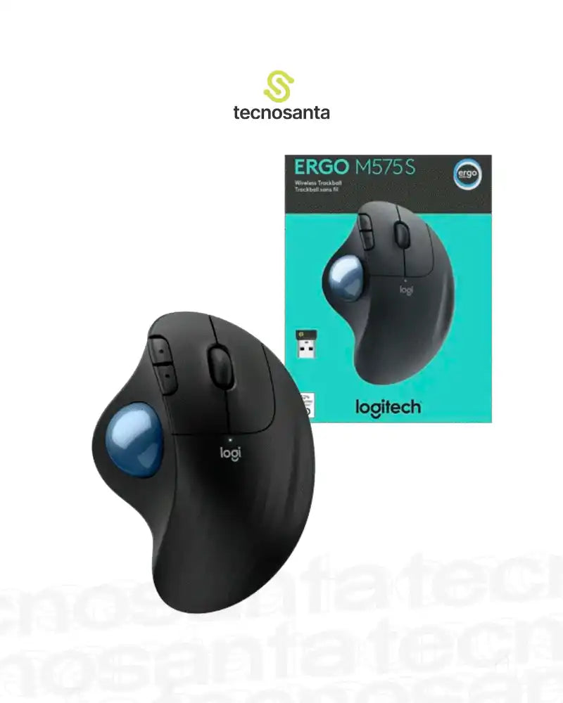 MOUSE LOGITECH M575 - ERGONOMICO - TRACKBALL INALAMBRICO - USB - NEGRO