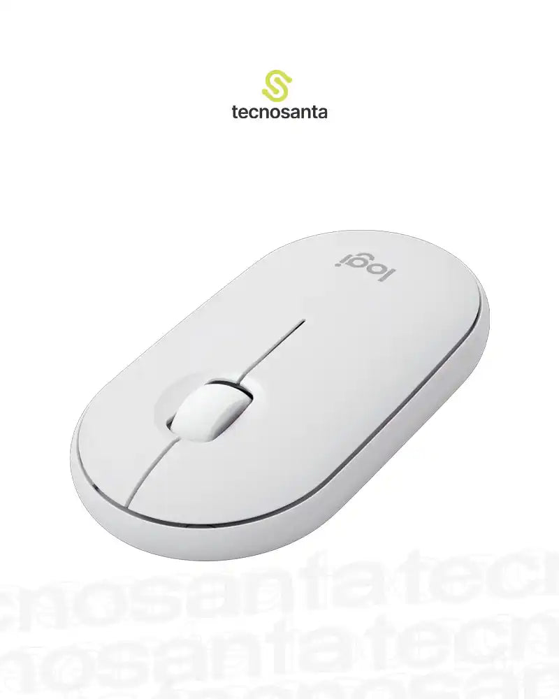 MOUSE LOGITECH PEBBLE M350 - INALAMBRICO - BLUETOOTH - SILENCIOSO - BLANCO - TECNOLOGIA SILENT TOUCH - COMPACTO