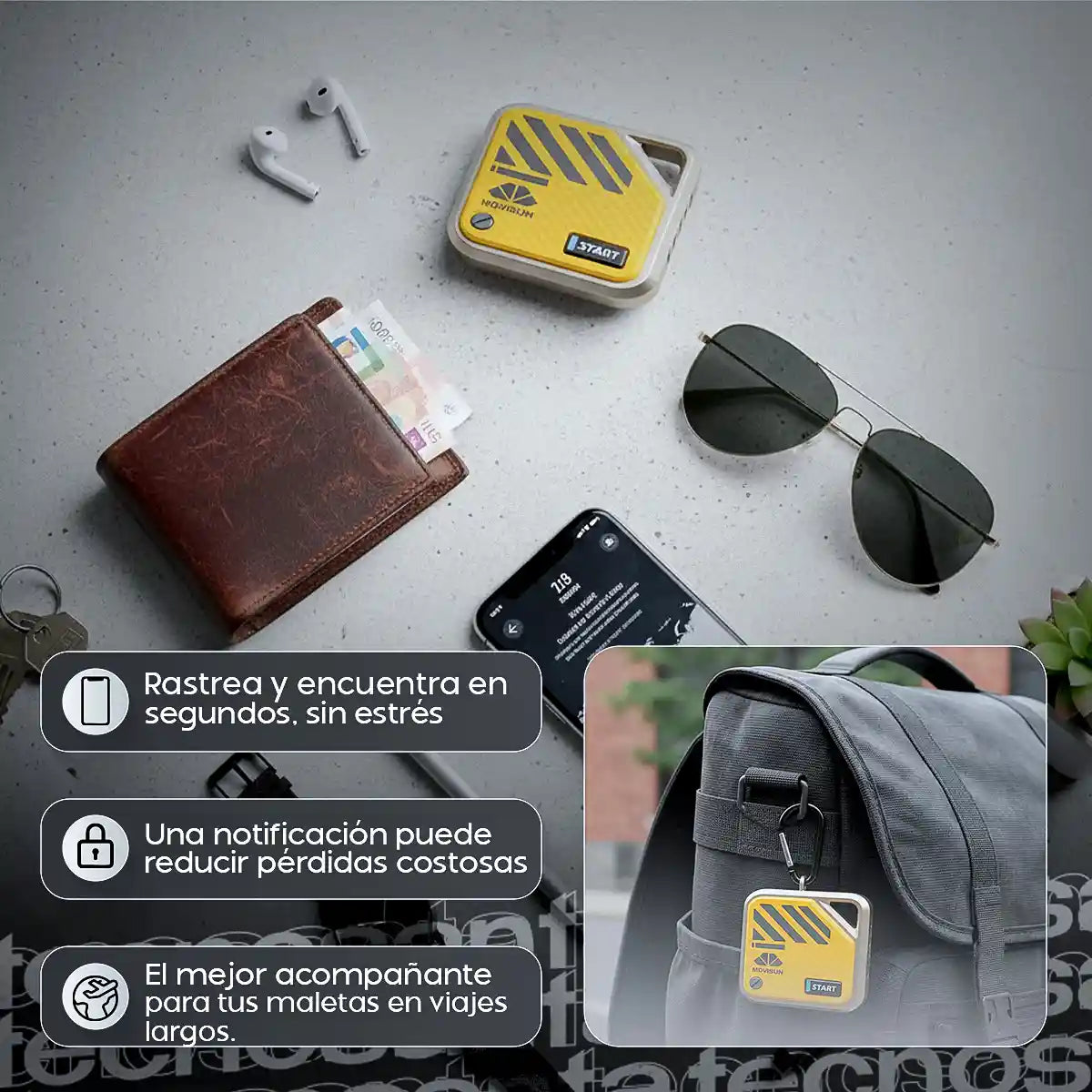 Localizador Gps Movisun Tag Mini para iPhone