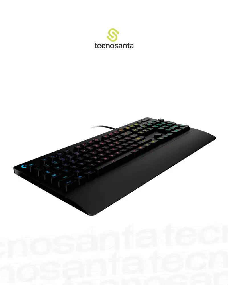 TECLADO GAMING LOGITECH G213 PRODIGY - RGB LIGHTSYNC - NEGRO - USB - ALAMBRICO - RESISTENTE A SALPICADURAS - CON REPOSAMANOS