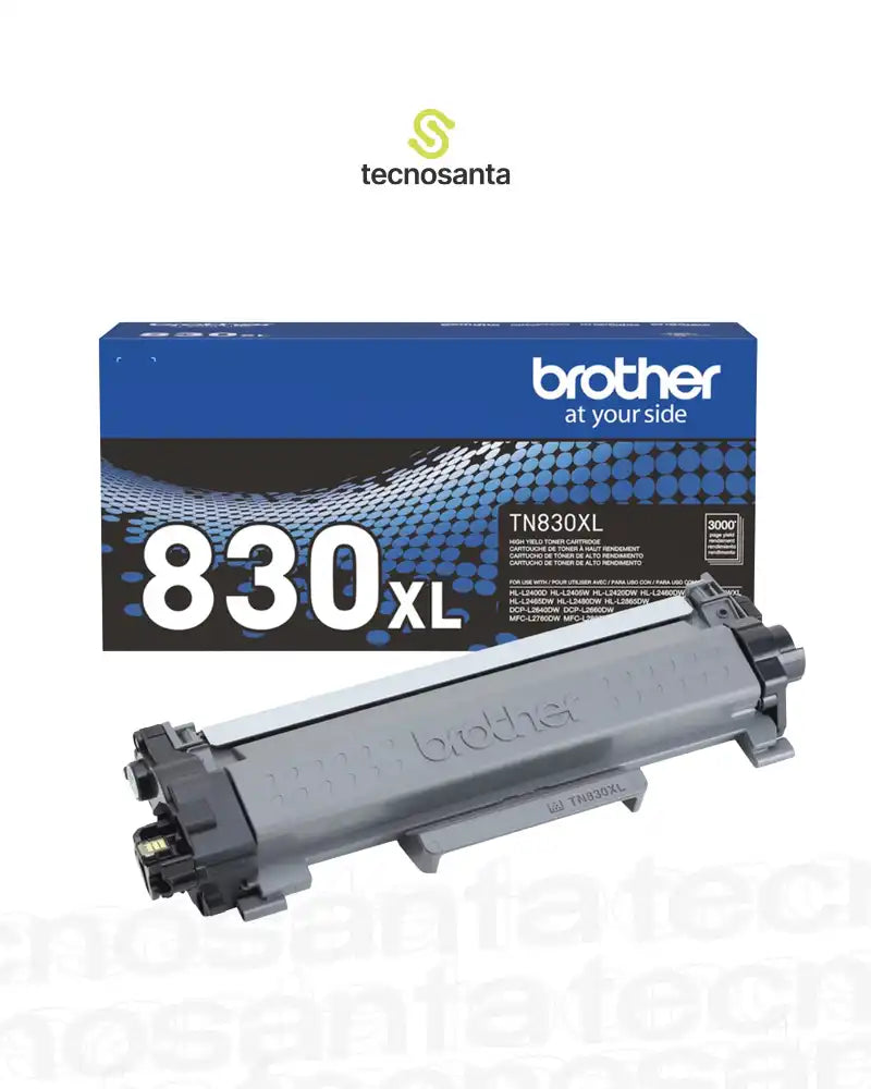 TONER BROTHER TN830XL - NEGRO - HASTA 3.000 PAGINAS - PARA MODELOS HL-L2405W - HL-L2460DW - DCP-L2640DW