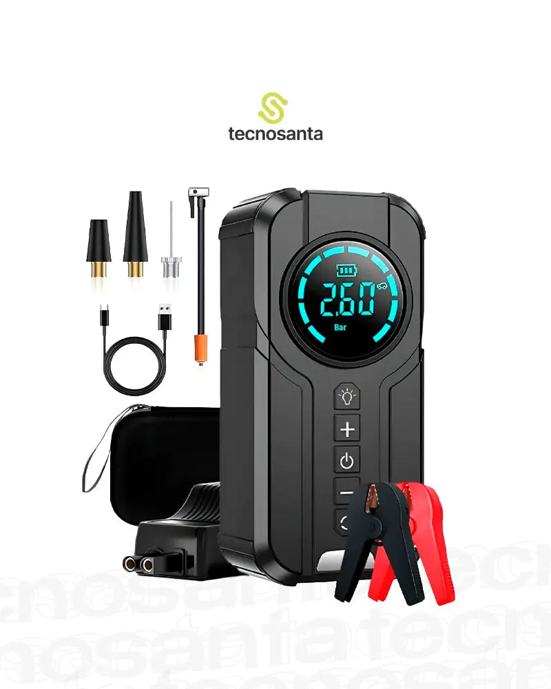 Arrancador Iniciador De Batería Portátil Compresor Aire 12V