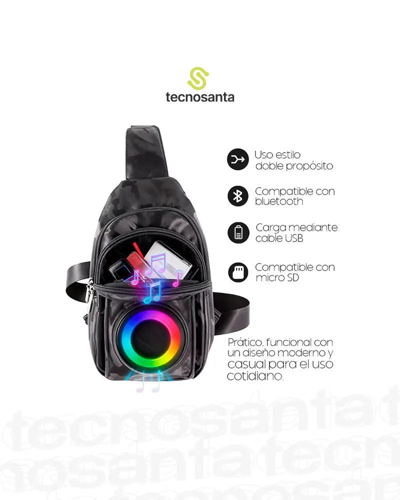 Mochila con Parlante Bluetooth Portátil