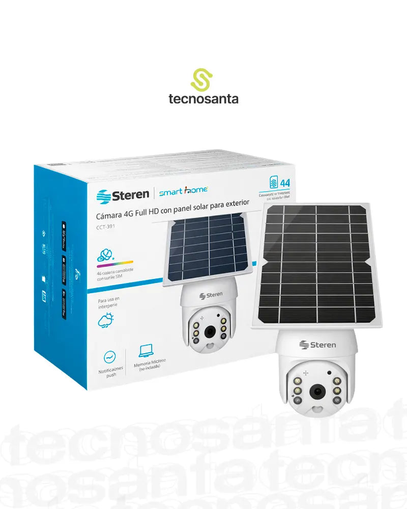 Cámara de seguridad 4G 2 Mpx robotizada con panel solar para exterior