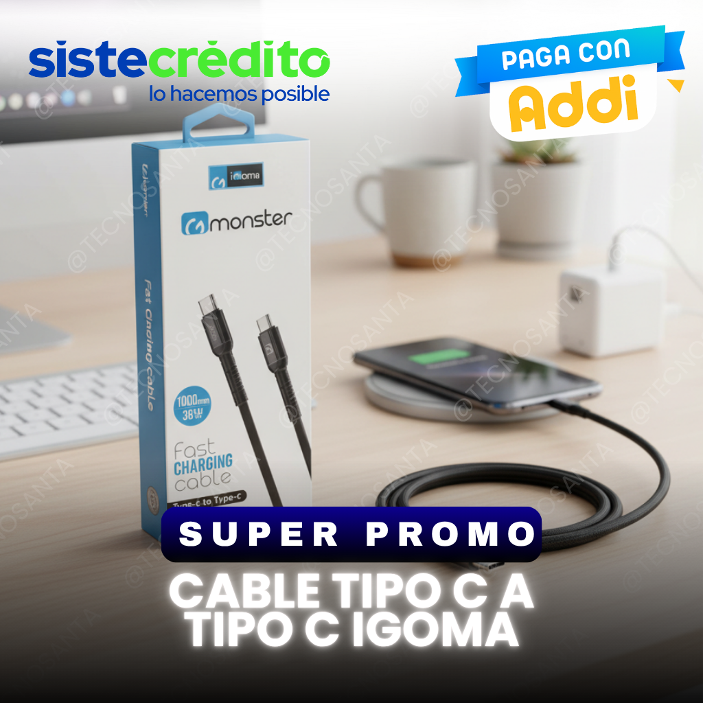 cable tipo c a tipo c igoma