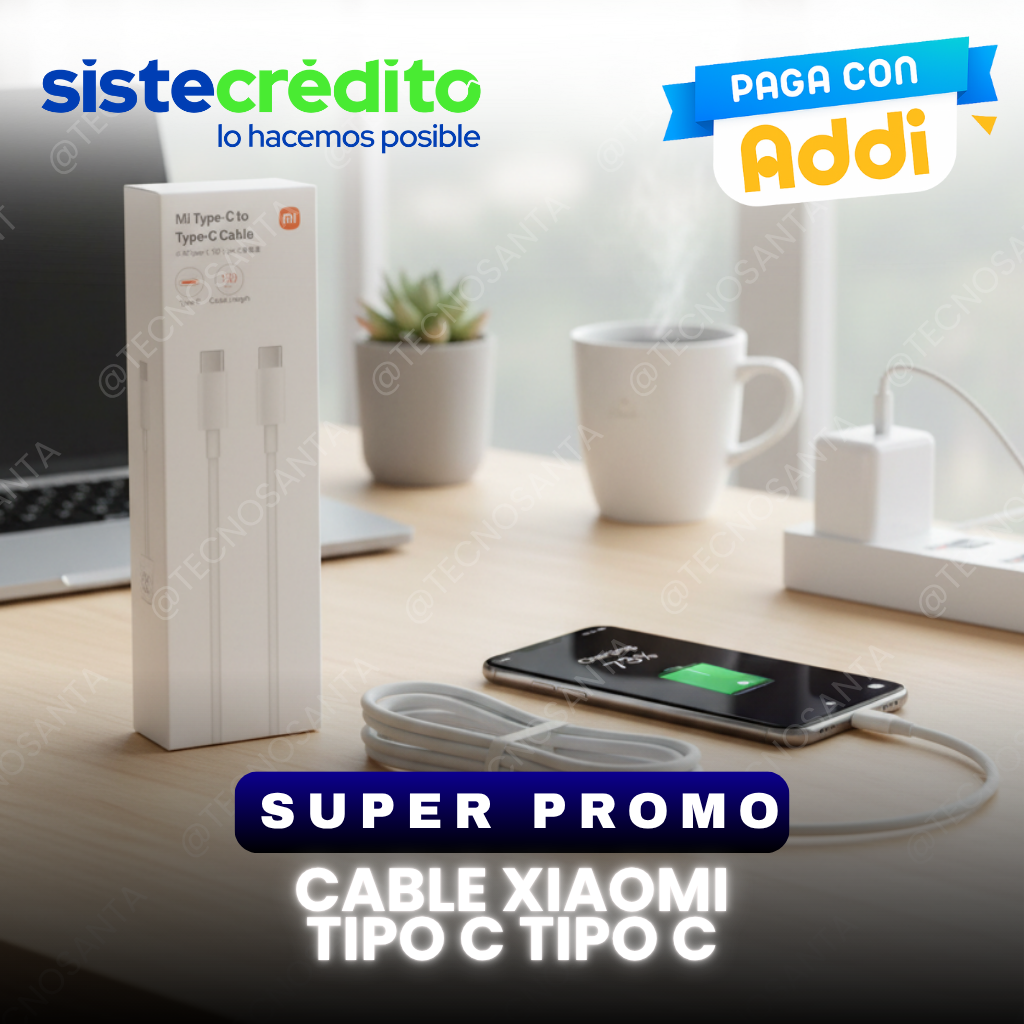 cable xiaomi tipo c tipo c