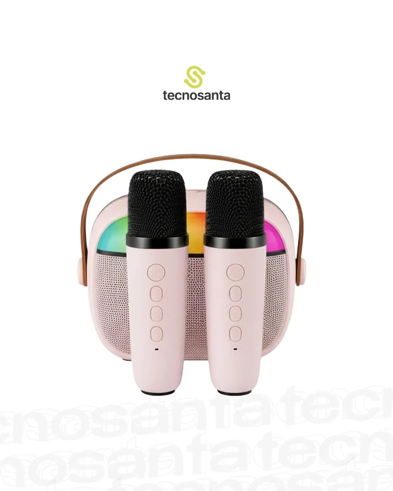 Parlante Karaoke Bluetooth Infantil con Micrófonos