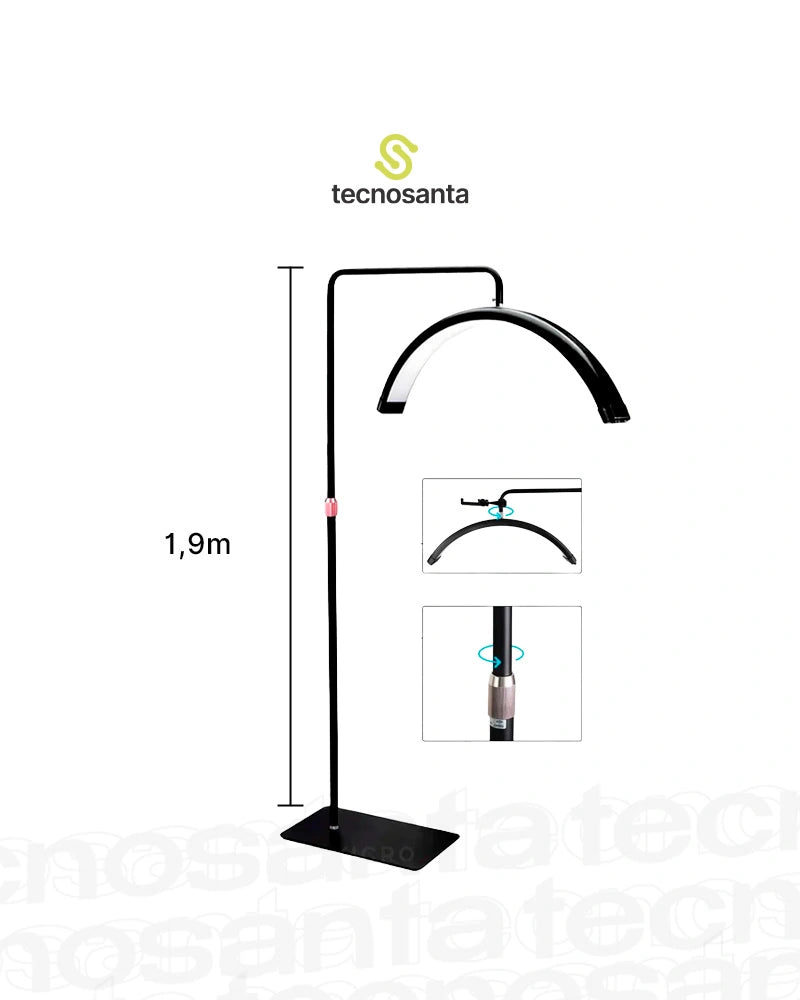 Lámpara de Piso Led Arco Media Luna
