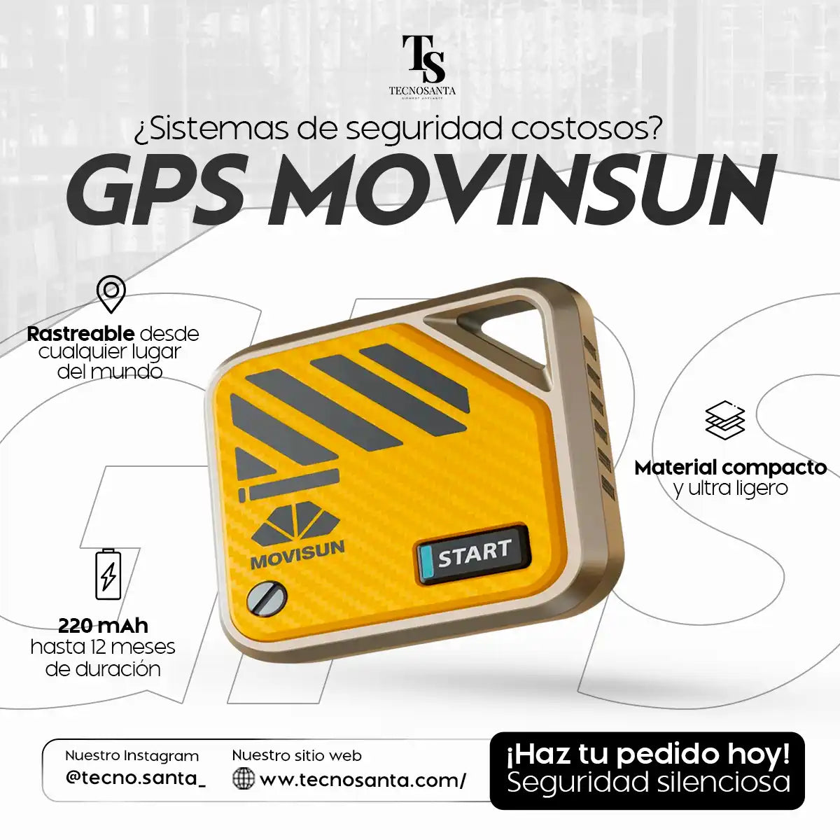 Localizador Gps Movisun Tag Mini para iPhone