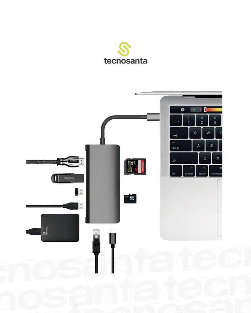 Convertidor Tipo C -hub Multifuncional 8 In 1 iGoma