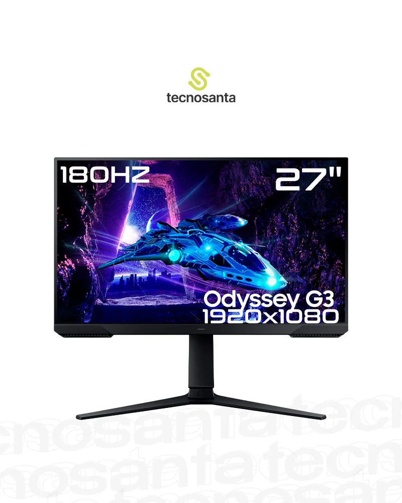 MONITOR SAMSUNG ODYSSEY G3 27" - LS27DG300ENXZA - FHD - TASA DE REFRESCO 180HZ - HDMI - 1MS - ALTURA AJUSTABLE - PIVOTEABLE