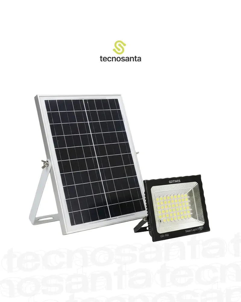 Reflector Solar LED 500W con Panel Solar de 25W