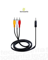 Cable Auxiliar A Rca 3x1 Aux 3.5mm De Audio Video