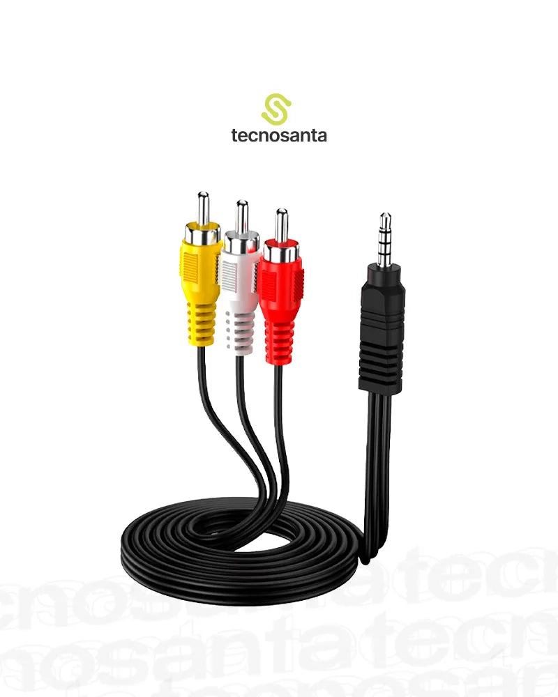Cable Auxiliar A Rca 3x1 Aux 3.5mm De Audio Video