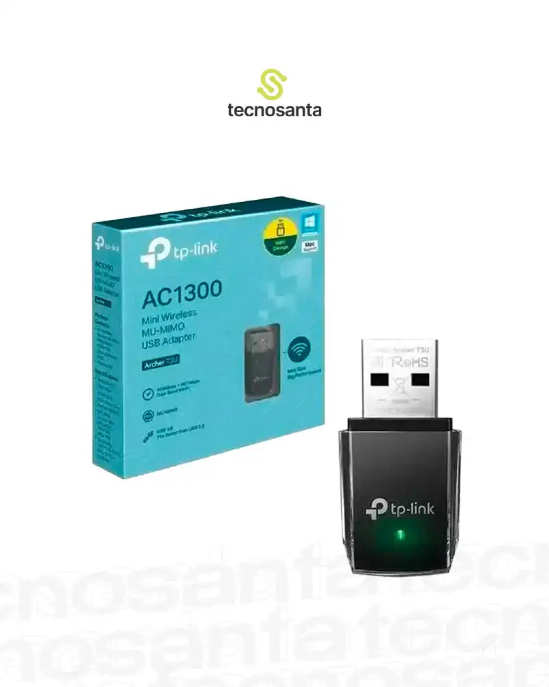 ADAPTADOR INALAMBRICO MINI USB TP-LINK ARCHER T3U MINI - AC1300 - DOBLE BANDA - MU-MIMO