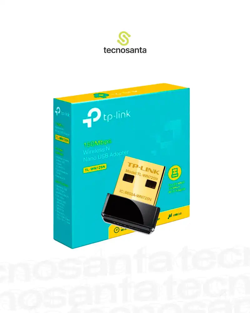 ADAPTADOR INALAMBRICO NANO TP-LINK TL-WN725N USB 150MBPS