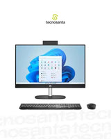 AIO HP 24-CR0253LA - AMD RYZEN 5 7520U - 8GB LPDDR5 - 512GB SSD - PANTALLA 23,8" - NO DVD - HDMI - RJ45 - FREEDOS - NEGRO