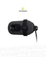 CAMARA WEB LOGITECH BRIO 100 - FHD 1080P - 2MP -CAMPO VISUAL 58° - MICROFONO OMNIDIRECCIONAL - USB-A - NEGRA