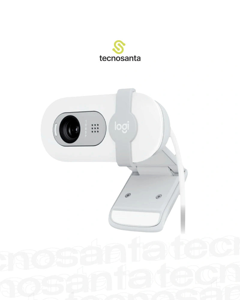 CAMARA WEB LOGITECH BRIO 100 - FHD 1080P - 2MP -CAMPO VISUAL 58° - MICROFONO OMNIDIRECCIONAL - USB-A - BLANCA