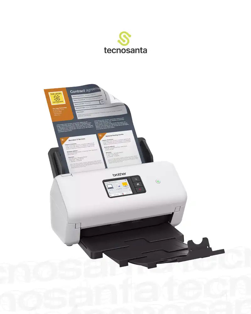 ESCANER BROTHER ADS-3350W - 40 PPM - 80 IPM - DUPLEX A COLOR - USB 3,0 - CAPACIDAD ADF 60 PAGINAS - WIFI - ETHERNET