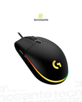 MOUSE GAMING LOGITECH G203 LIGHTSYNC- NEGRO - USB -ALAMBRICO - RGB - 6 BOTONES PROGRAMABLES - RESOL. 200 / 8000 DPI - RESPUESTA 1000HZ (1MS)