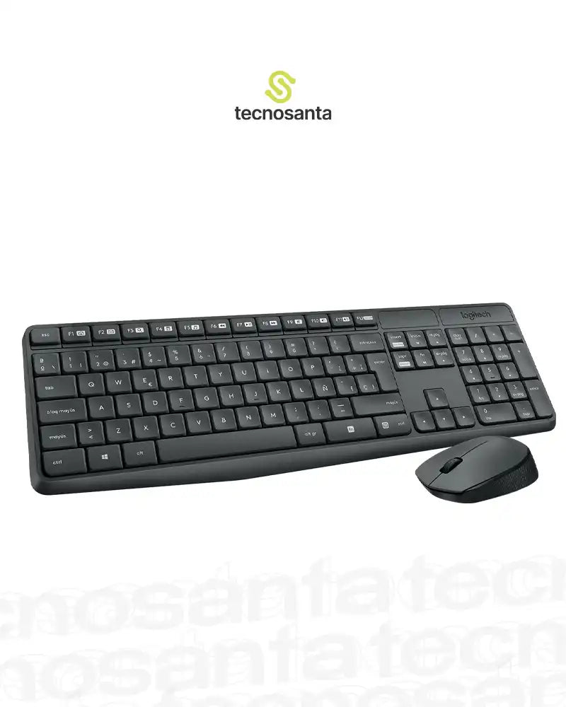 Combo Teclado+Mouse Logitech MK235 Inalámbrico Negro