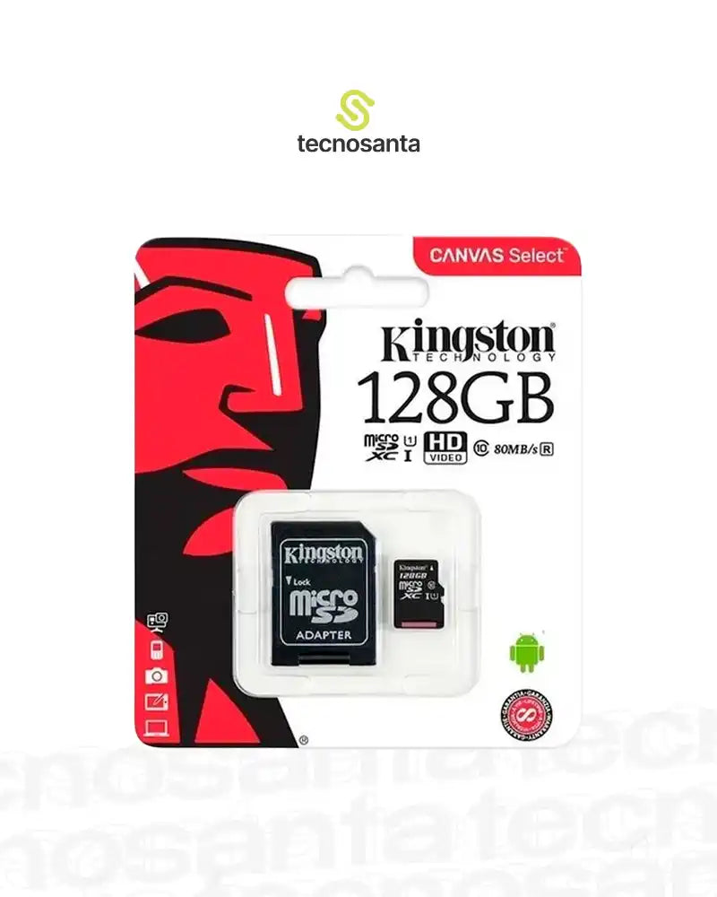 MEMORIA MICRO SD KINGSTON 128GB CLASE 10