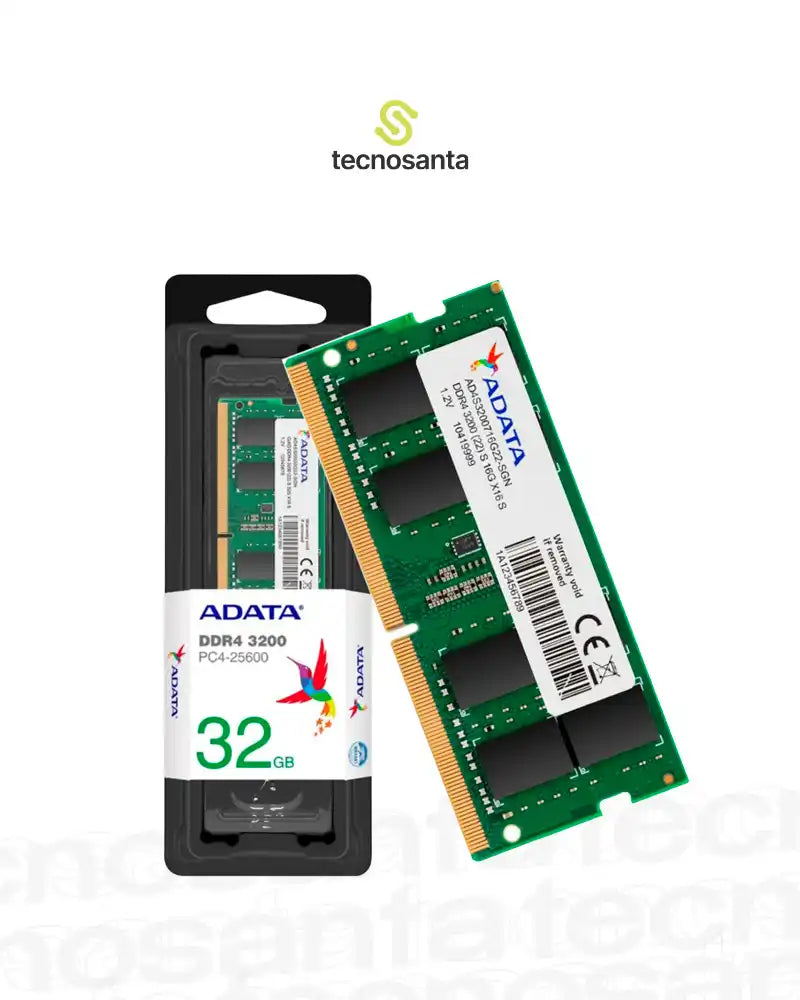 MEMORIA RAM ADATA 32GB DDR4 3200MHZ PARA PORTATIL