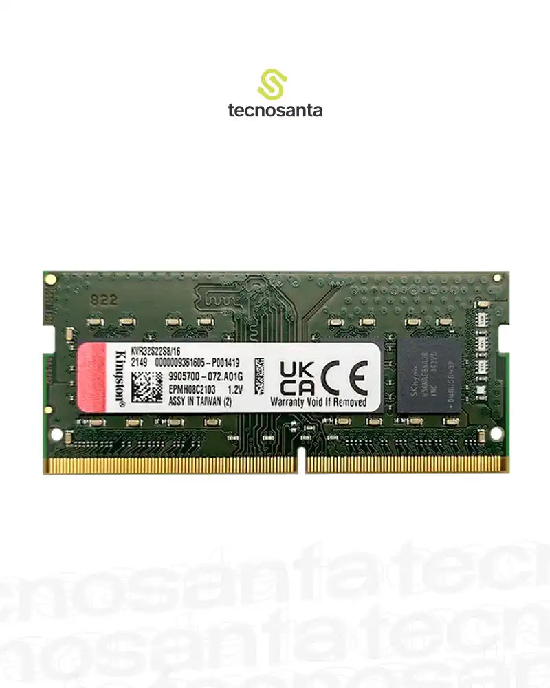 MEMORIA RAM KINGSTON 16GB DDR4 3200MHZ PARA PORTATIL
