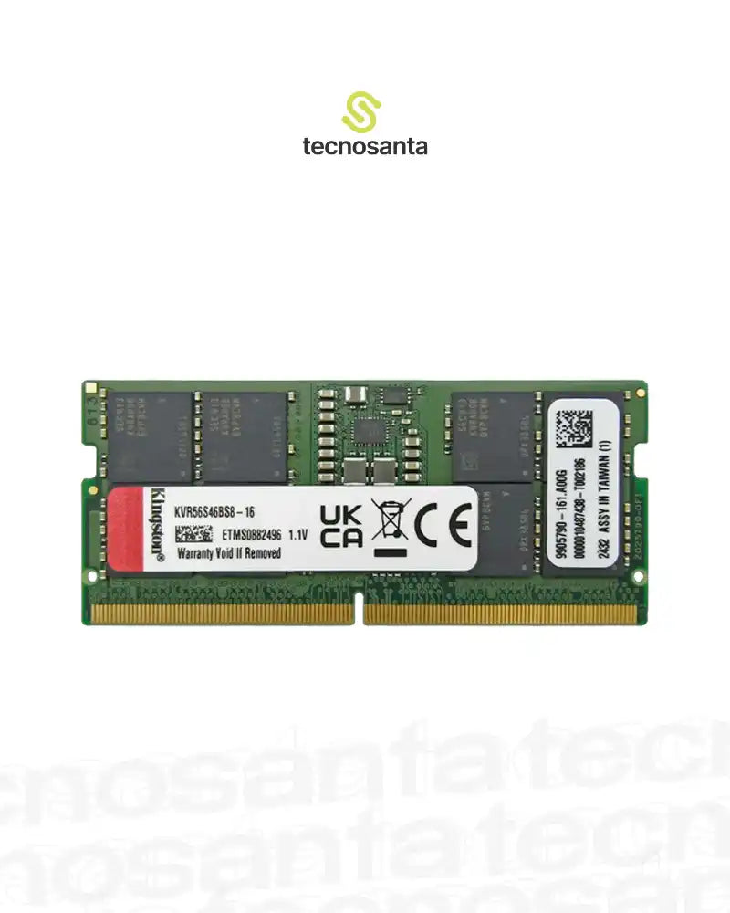 MEMORIA RAM KINGSTON PARA PORTATIL 16GB DDR5 5600MHZ