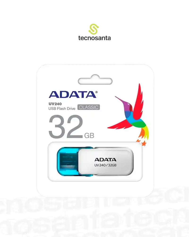 MEMORIA USB ADATA UV240 2,0 - 32GB - BLANCA
