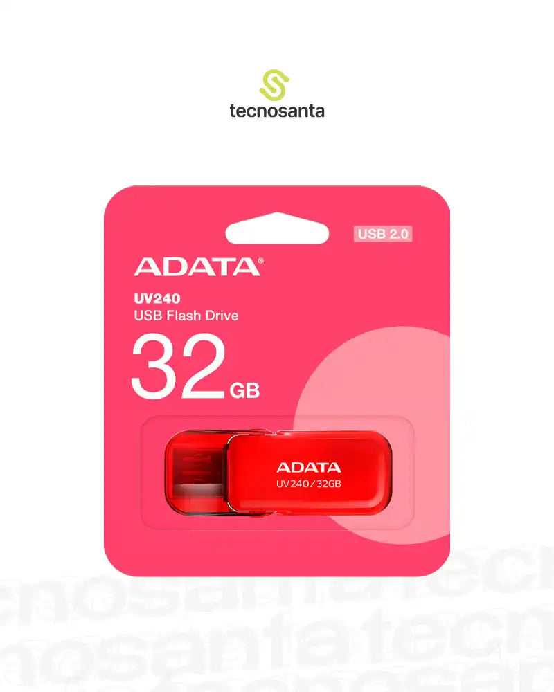 MEMORIA USB ADATA UV240 2,0 - 32GB - ROJA