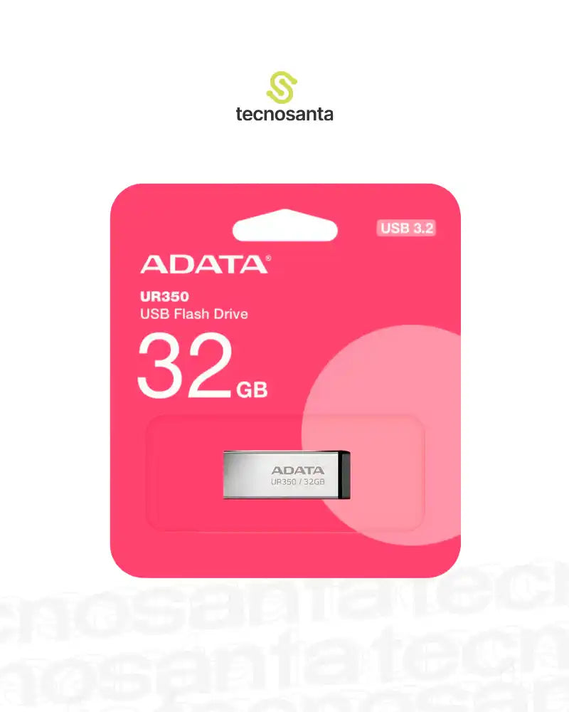 MEMORIA USB ADATA UR350 3,2 - 32GB - SILVER - METALICA