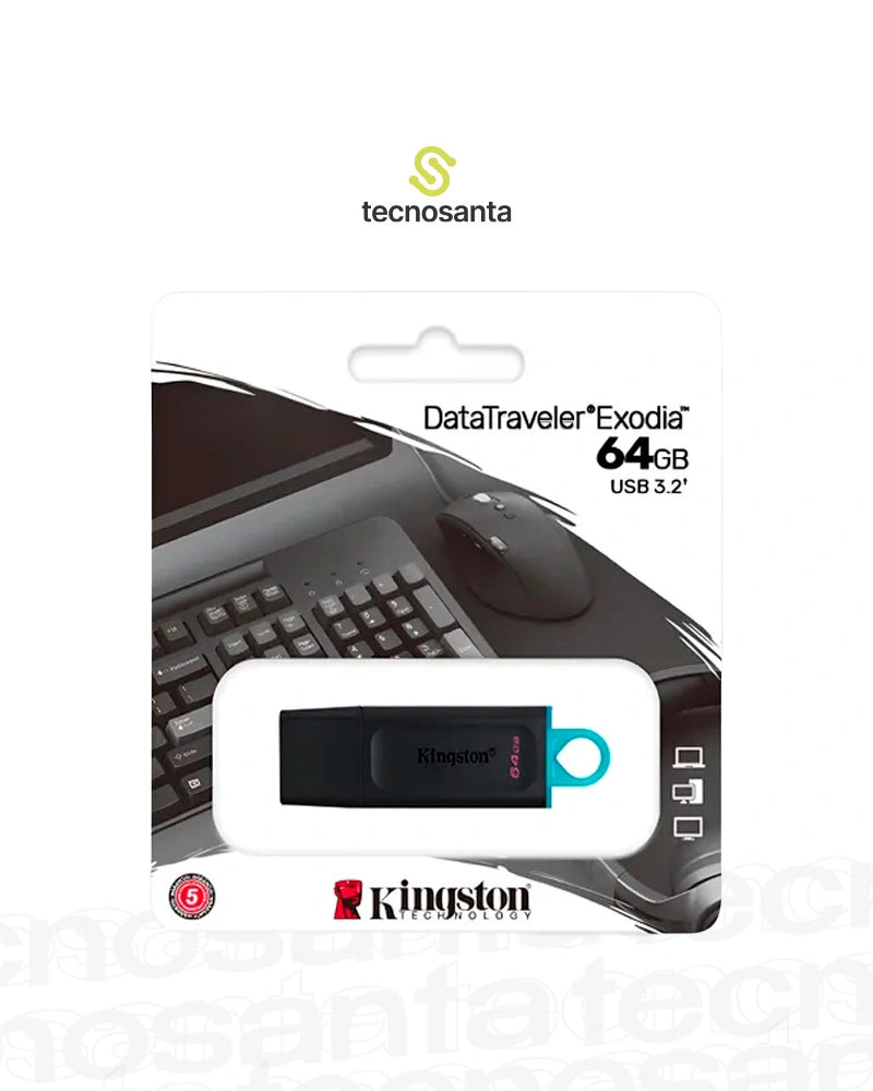 MEMORIA USB KINGSTON DATATRAVELER 3.2 DTX EXODIA- 64GB