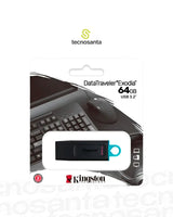 MEMORIA USB KINGSTON DATATRAVELER 3.2 DTX EXODIA- 64GB