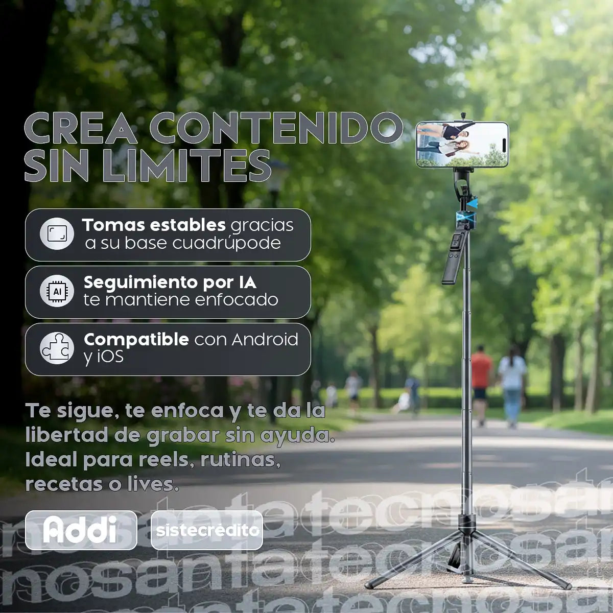Tripode Inteligente C12 con Seguimiento Automático IA